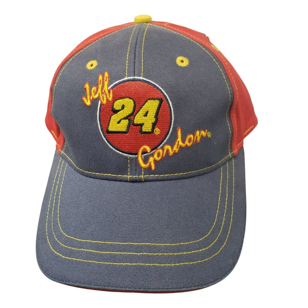 NEW Jeff Gordon 24 Nascar Blue Red Hat Baseball Cap Chase Authentics - Picture 2 of 11